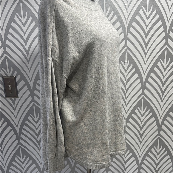 Treasure & Bond Gray Cowl Neck Sweater with Relaxed Fit and Long Sleeves - Picture 2 of 5